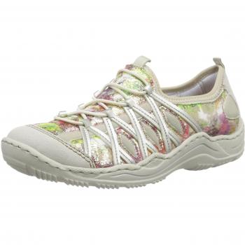 UK 4 Rieker Women’s L0563 White Low‑Top Sneaker