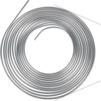 Zinc Steel Brake Line 25ft Tubing Kit 1/4 OD Coil Roll & 15Pcs Fittings