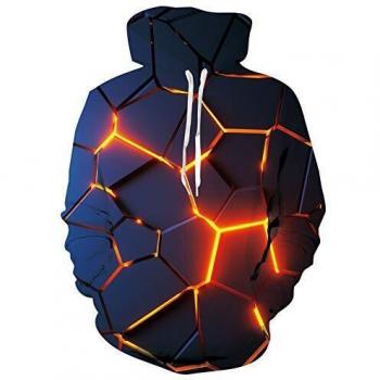 Schrecklich Lustiger 3D-Lava Hoodie für Herren