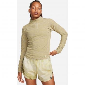 Nike Maglia Dri-FIT Trail Donna Zip 1/2 Khaki