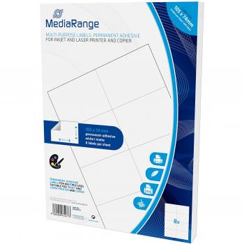 MediaRange Self-Adhesive Removable Labels 105x74mm 400 Sheets