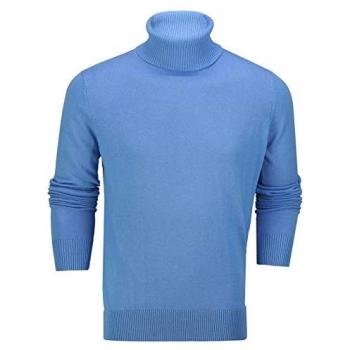 Men’s Light Blue SlimFit Roll Neck Pullover – 2XL