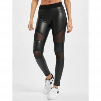 Leggins Urban Classics modelo Ladies Tech Mesh, negro, varias tallas