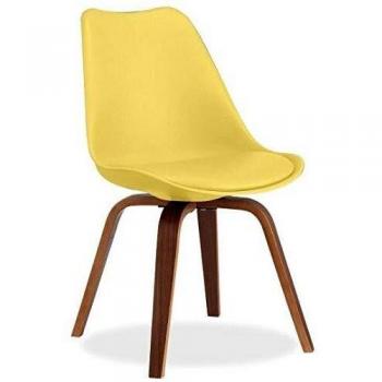 Lo+DeModa Cross 2 Sedie in Acciaio e Gommapiuma – Faggio con Polipropilene, Poliuretano, Gial