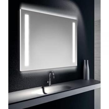 Specchiera Filo Lucido 100x70 cm con Fasce LED Retroilluminate