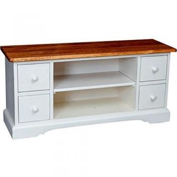 Antiqued White Frame TV Console – W129xDP40xH60