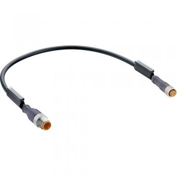 Belden 38689-1 1.5m M12 Sensor/Actuator Connector, Straight Plug and Socket