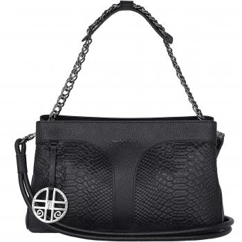 Schwarze Silvio Tossi Damenhandtasche aus Leder Modell 11481-05