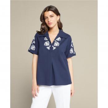 Blusa Estilo Étnico Popelina