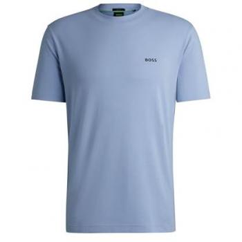 BOSS Green T-Shirt 'Tee' mit Label-Applikation, Hellblau, Größe XXL
