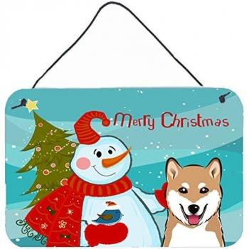 Shiba Snowman Spectacle: CaroTreasure Wall Art