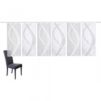 HOME WOHNIDEEN Schiebegardine TIBASO, 6er Set, 57 cm x 145 cm