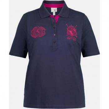 Maglietta polo blu donna taglia 52/54 Ulla Popken