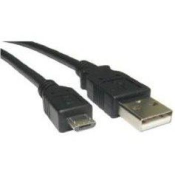 Black USB 2.0 Type‑A to Micro‑B, 1.8 m Length
