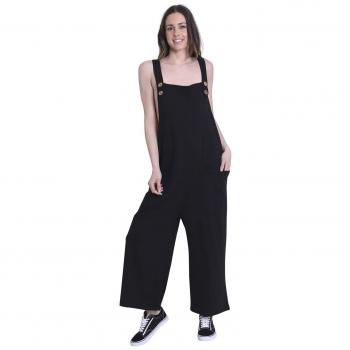 Loose-Fit AmberblK Women's Cotton Jumpskirt – Black, One Size