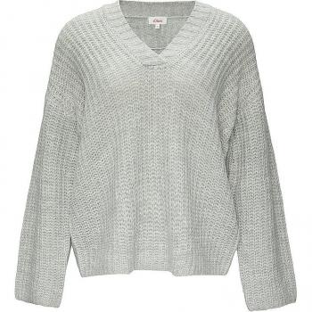 S.Oliver Leichter Wollpullover grau Größe 36
