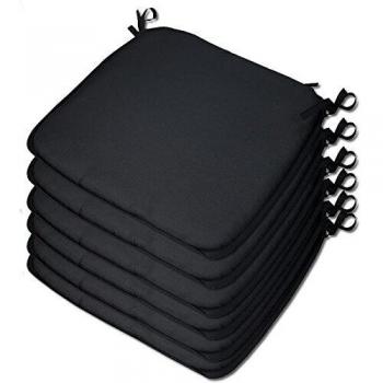 Black Padded Seat Cushions