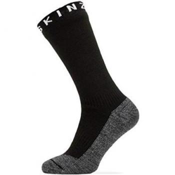 SealSkinz Unisex Soft Touch Mittellange Socken, wasserdicht, Schwarz/Grau/Weiß, L