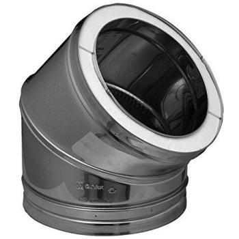 Codo doble pared inox 304 Ø150-45º Dinak