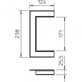 OBO Bettermann Wandanschlussblende für Geräteeinbaukanal 4012195667261 – offen