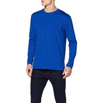 TRIGEMA Herren T-Shirt Langarm, 100% Baumwolle, in royalblau