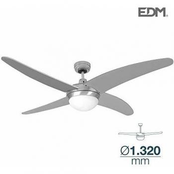 Ventilateur de Plafond EDM Caspio 60W avec Lumière Chrome