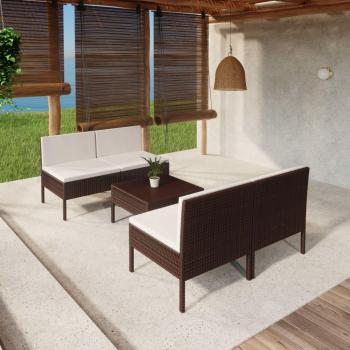 Kit Relaxamento Vime PE Castanho – 5 Peças