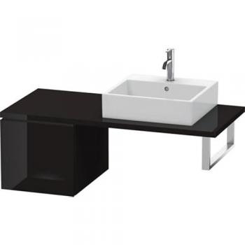 Duravít L‑Cube Base Negro de Alto Brillo