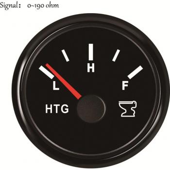 52mm Marine Abwasserstandsanzeiger mit Beleuchtung 0 ~ 190Ohm/240 ~ 33 Ohm für Tanks 9 ~ 32V