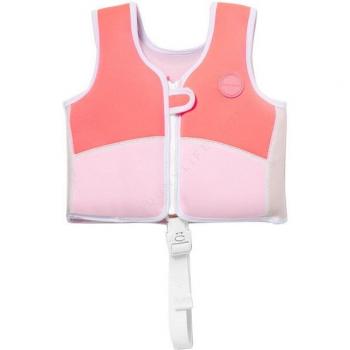 Sunnylife Mermaid Swim Vest Neon Strawberry for Ages 3-6