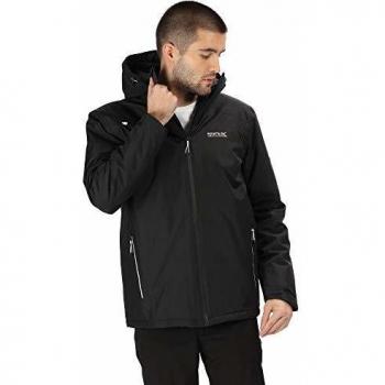 Chaqueta de lluvia Regatta Thornridge II negra para hombre, talla XXL