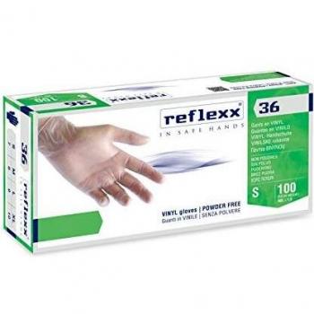 Guanti Reflexx R36 in vinile, 100 pz, senza polvere, taglia L