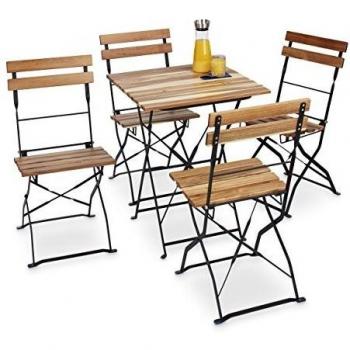 RELAXDAYS set di mobili da campeggio, legno naturale e nero