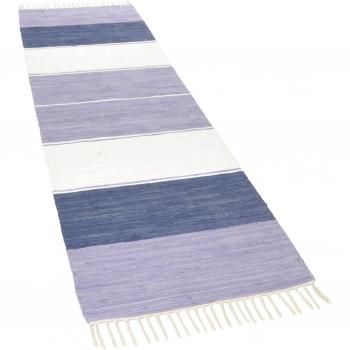 THEKO Teppichläufer Stripe Cotton, lila, 90 cm breit