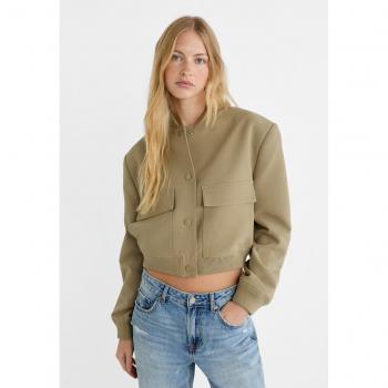 Bomber Stradivarius avec poches Kaki M