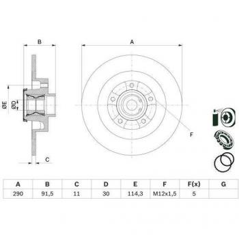 Discos de freno BOSCH 0 986 479 F42