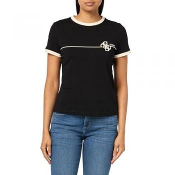 T‑shirt Guess Noir slim à logo – M – Référence V5YI01 J1314
