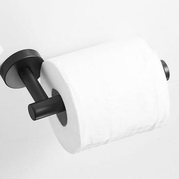 Matte Black Towel Bar and Hook Set