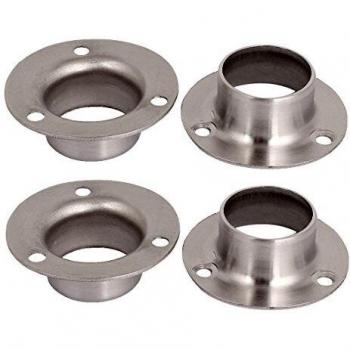 Sourcing Map 25mm Tube Wall Mount Hook, 4-Unit Pack for Wardrobes