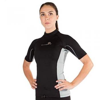 Protezione UV Donna Manica Breve Lavacore Nero XL