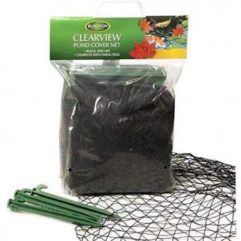 Blagdon Pond Cover Net, 4 m x 3 m, Black, Fine, With Pegs
