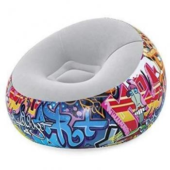 Fauteuil gonflable Bestway Graffiti 112 x 112 x 66 cm
