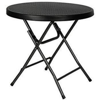 ToolLand Rattan‑Klapptisch für Camping 80 cm × 74 cm