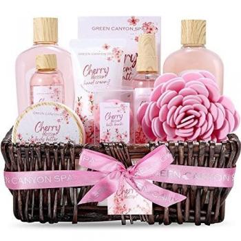 Birthday Gifts for Her, 11 Pcs Cherry Blossom Spa Bath Gift Set for Women