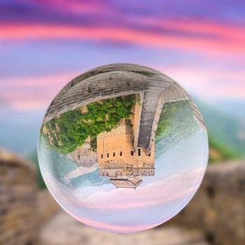 100/110mm Kristall Kugel aus Glas Farbige Magie Fotografie Dekoration ohne Ständer
