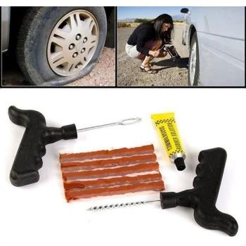 Kit de réparation tubeless crevaison mèche pour pneu voiture et moto + 15 mèches