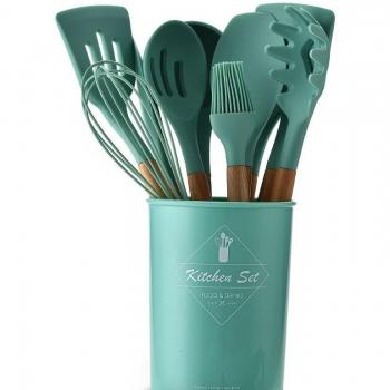 Silicone Cooking Tools Set with Tongs and Turner