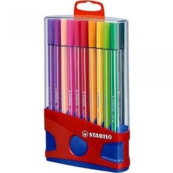 STABILO Faserschreiber Pen 68 Farbig sortiert, 1 mm Spitze, 20 Stück