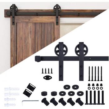 Pack industriel rail roulant 2,3 m SNOGOLD – Kit pour porte suspendue en bois