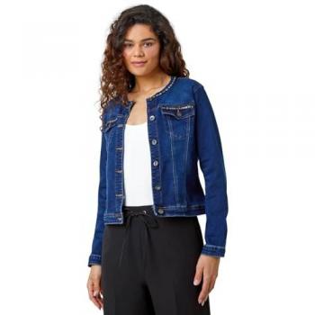 Veste Sans Col en Jean Roman Roman